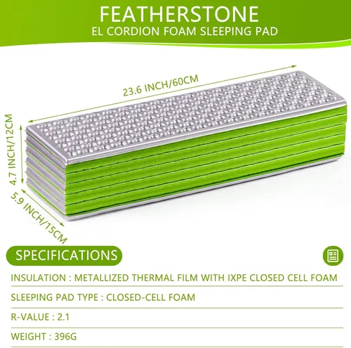 Vista 2 de Almohadillas de Espuma para Acampar para Dormir, Colchón de Espuma de Celda Cerrada Plegable para Acampar, Colchoneta Impermeable para Dormir al
