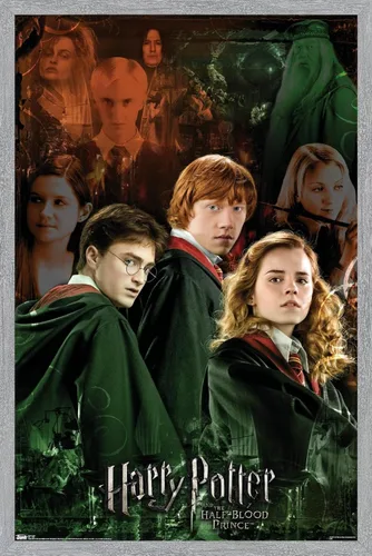 Vista 8 de Trends International Harry Potter y el príncipe mestizo - Póster de pared de collage de trío, 14.725 x 22.375 pulgadas, versión enmarcada de madera