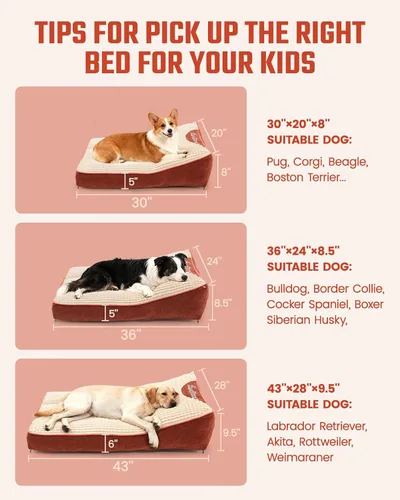 Vista 7 de Cama ortopédica para perros y gatos de interior, cómodas camas planas para cachorros con funda extraíble lavable, cama para perros pequeños