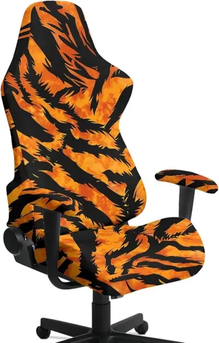 Vista 31 de Suobstales Aztec Leopard American Tribal Pattern Gaming Chair Cover Stretch Slipcover with Armrest Covers, Washable Elastic Protector Universal