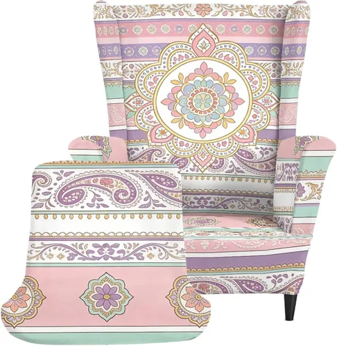 Vista 12 de Boatee Fundas de sofá de 1 pieza con diseño de copo de nieve azul, fundas elásticas para sofá, 1 cojín, protección de muebles, decoración para sala