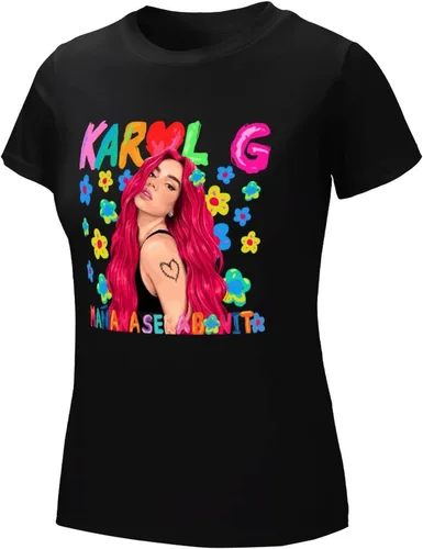Vista 6 de Karols G Shirt Mananas seras Bonitos Camiseta para Mujer