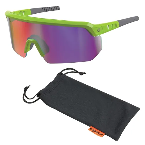Vista 13 de Ergodyne Skullerz AEGIR - Lentes de sol de seguridad, lentes espejados, ANSI z87.1