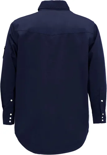 Vista 2 de BOCOMAL Camisas FR Resistente a la llama 100% C NFPA2112 7.5oz Camisa de soldadura resistente al fuego para hombres