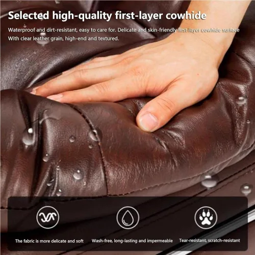 Vista 4 de Big Tall Executive Office Chair with Footrest Ergonomic Swivel Gaming High Back Reclining Leather Chairs for Home Meeting Room Lunch Break