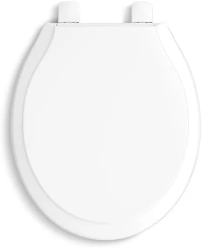 Vista 2 de KOHLER 78052-RL-0 Rutledge ReadyLatch - Asiento de inodoro redondo con cierre silencioso, tapa y asiento de cierre lento, parachoques de agarre