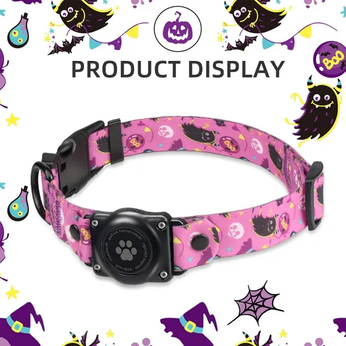 Vista 3 de AirTag - Collar de perro con soporte integrado IP68 impermeable para collar de AirTag, fácil de limpiar, ultra duradero, a prueba de olores, a