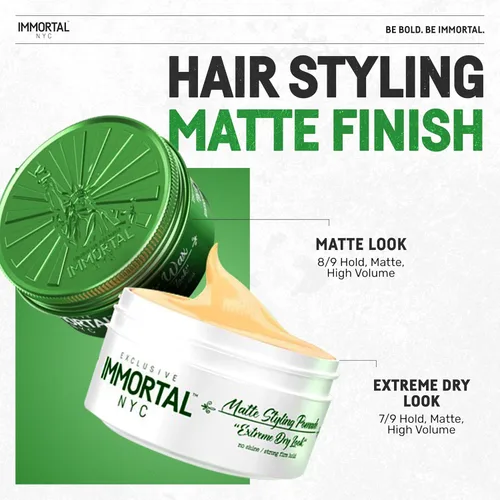 Vista 37 de Immortal NYC Ceras para el cabello para hombres – Aventus Extra Strong Hold, cera para el cabello de bajo brillo – Base de agua para hombre, sin