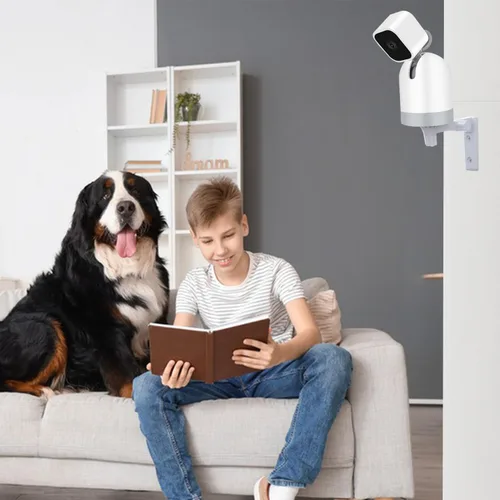 Vista 6 de TEKCAM Soporte de pared para cámara compatible con WYZE Cam Pan V3/Pan V4, WYZE Duo Cam, Blink Mini Pan-Tilt, soporte de techo ajustable