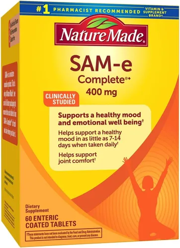 Vista 9 de Nature Made SAM-e - Tableta completa de 400 mg (ayuda a apoyar el estado de ánimo saludable y la comodidad de las articulaciones), 60