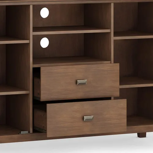 Vista 20 de SIMPLIHOME Artisan Solid Wood Wide TV Media Stand for TVs