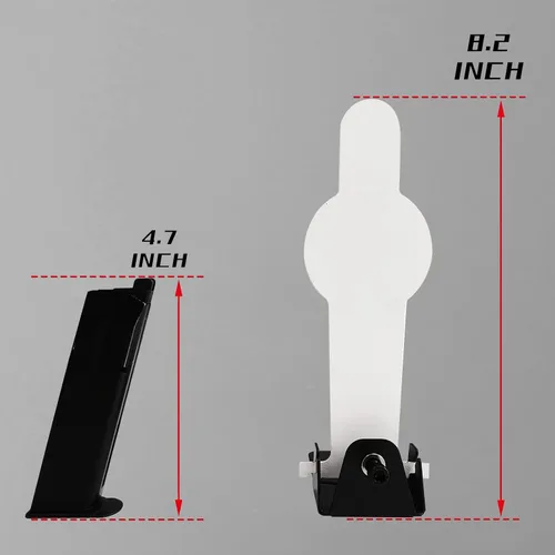 Vista 5 de Sistema de soporte de tiro de metal de 2 piezas para entrenamiento de pistola Airsoft y práctica de pistolas BB, adecuado para exteriores e