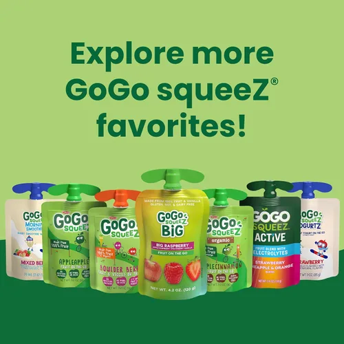 Vista 16 de GoGo squeeZ Fruit & veggieZ - Paquete variado de puré de manzana y puré, melocotón de pedal y bayas de Boulder, 3.2 onzas (paquete de 20)