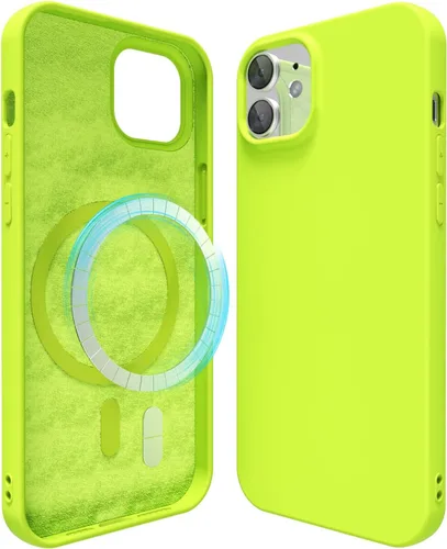 Vista 192 de oakxco Funda de silicona para iPhone 12 Pro Max, magnética, compatible con carga inalámbrica Magsafe, cubierta protectora de goma suave y delgada