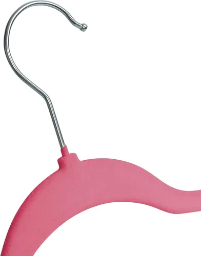 Vista 7 de Honey-Can-Do Paquete de 25 terciopelo antideslizante de perfil delgado, colgador rosa, 25