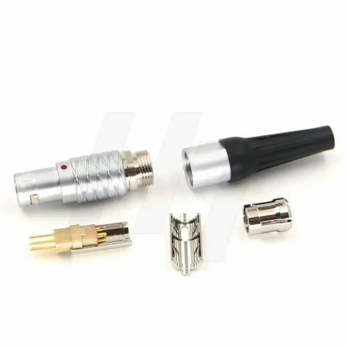 Vista 12 de HangTon FHG.0B - Conector de alimentación de ángulo recto de 2 pines, enchufe circular de cable macho para ARRI, monitor de cámara, batería EVF