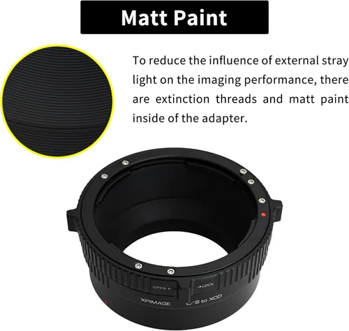 Vista 6 de Anillo adaptador de montaje de lente compatible con lente Leica S a Hasselblad X System XCD Camera X1D X2D