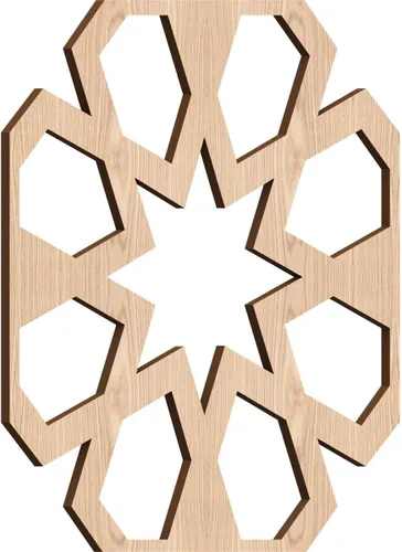 Vista 11 de 23 3/8"W x 23 3/8"H x 1/4"T Large Jackson Decorative Fretwork Wood Wall Panels, Cherry