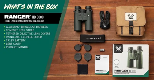 Vista 6 de Vortex Optics Ranger HD 3000 10x42 - Prismáticos láser