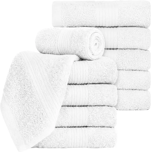 Vista 37 de Ample Decor Paquete de 10 paños de lavado con certificación Oeko Tex de 21.16 oz/m², 100% algodón, suaves, absorbentes, duraderos y lavables a