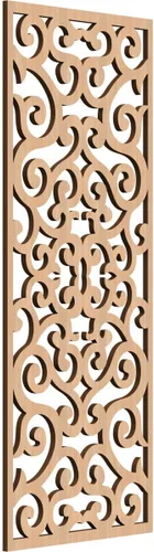 Vista 129 de 9 3/8 pulgadas de ancho x 24 3/8 pulgadas de alto x 1/4 pulgadas de alto, paneles de pared de madera con calado, cereza