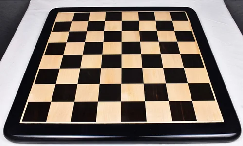 Vista 2 de RoyalChessMall - Tablero de ajedrez grande de madera maciza con incrustaciones de 17 pulgadas - Cuadrado de 1.772 in