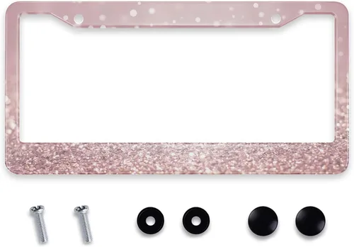 Vista 20 de Smooffly Marco de placa de matrícula con bandera de Estados Unidos pintada en madera vieja para accesorios decorativos de coche, resistente al