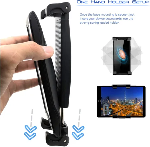 Vista 6 de ChargerCity LongArm Xtreme Tablet Bebidas Bebidas Soporte para Todas las Tabletas como Apple iPad PRO Air Mini Galaxy Tab Surface Pro Slate