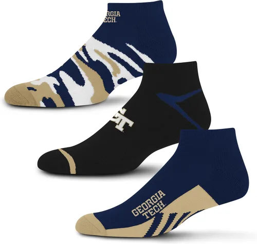 Vista 31 de For Bare Feet Paquete de 3 calcetines tobilleros unisex para adultos de la NCAA Camo Boom
