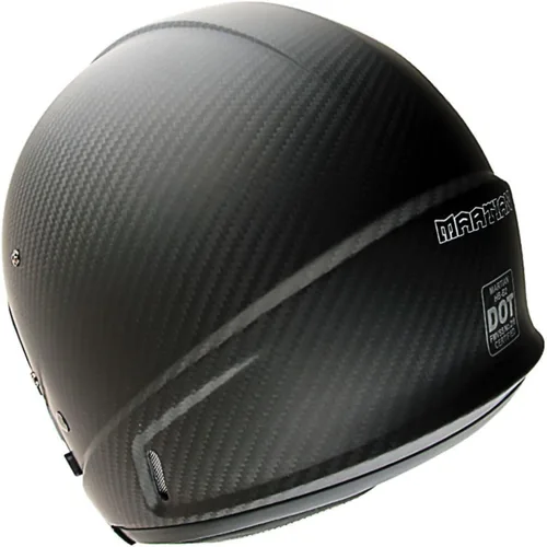 Vista 7 de Martian Genuine Real Carbon Fiber Motorcycle Full Face Helmet HB-B2 Open Face Glossy Carbon Black, DOT Approved