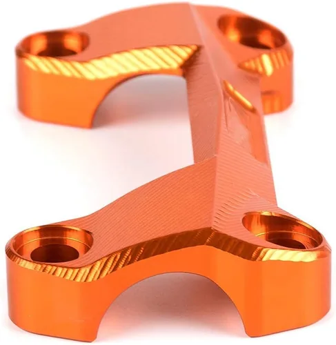 Vista 6 de Para 125 200 390 motocicleta naranja CNC aluminio manillar elevadores cubierta superior abrazadera