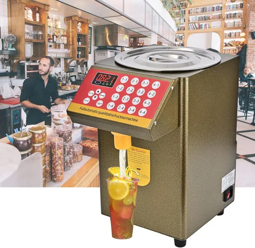 Vista 6 de Dispensador automático de fructosa con control preciso de porciones, dispensador comercial de azúcar para té de burbujas, té de leche, café