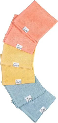 Vista 4 de Copper Pearl 6 paños de baño ultra suaves para bebé, grandes y suaves, Cora de 11 x 11 pulgadas