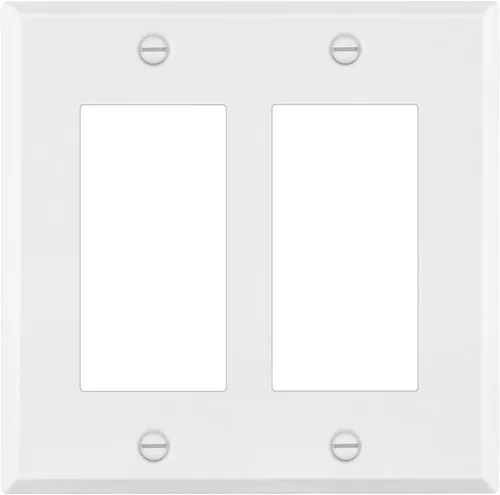 Vista 16 de ENERLITES Placa de pared de metal con interruptor decorativo doble, tapa de tomacorriente, resistente a la corrosión, tamaño estándar de 2