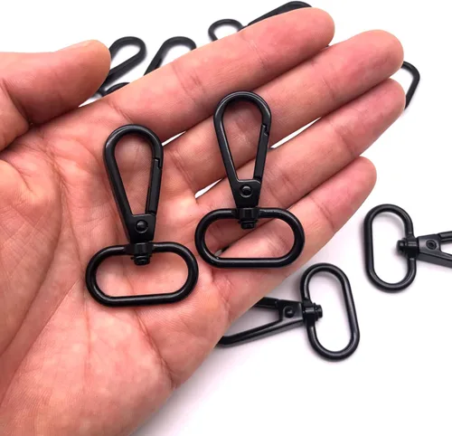 Vista 5 de Cierres giratorios de langosta negros de 1 pulgada para puerta de empuje de 1 pulgada, ganchos giratorios de 1 pulgada para hacer bolsos, cierre