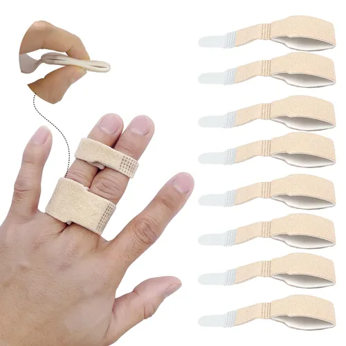 Vista 8 de 12 férulas de dedo de gatillo, soporte para dedos de mazo, dedos rizados, dedos rotos, correas de bucle para dedo medio, anillo, índice, dedo meñique