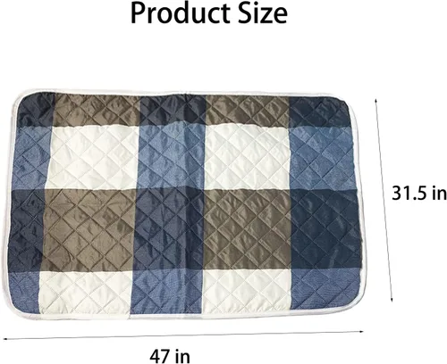 Vista 7 de Forros para jaula de conejos, cobayas, impermeables, reutilizables, lavables, para animales pequeños (2 piezas) (tamaño grande)