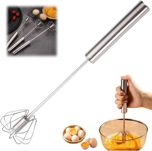 Batidor de huevos de acero inoxidable, batidora de mano 2025, batidora de huevos, agitador de mano para mezclar, batir y agitar, accesorio de cocina