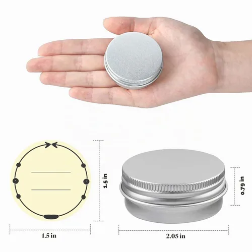 Vista 2 de TUZAZO Paquete de 12 latas de aluminio, recipiente de metal de 1 onza con tapas y etiquetas