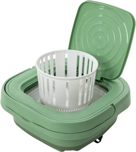 Vista 6 de Lavadora pequeña, de 8 litros/2.11 galones, mini lavadora plegable con cesta de drenaje, lavadora portátil multifuncional para el hogar, hotel, casa