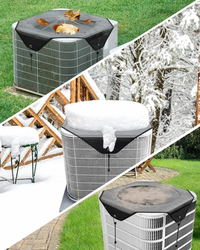 Vista 6 de Cubiertas de aire acondicionado para unidades exteriores, cubierta central de CA de 28 x 28 pulgadas, cubierta de malla universal superior