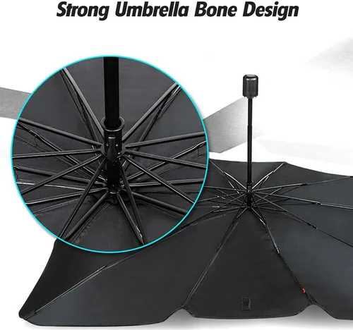 Vista 5 de Protector de parasol para ventana delantera de automóvil, protector solar para automóvil, accesorios de protección interior para parabrisas (pequeño)