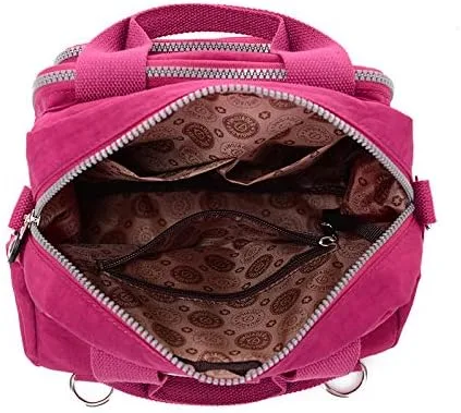 Vista 4 de Bolso cruzado de nailon impermeable para mujer, mochila casual duradera