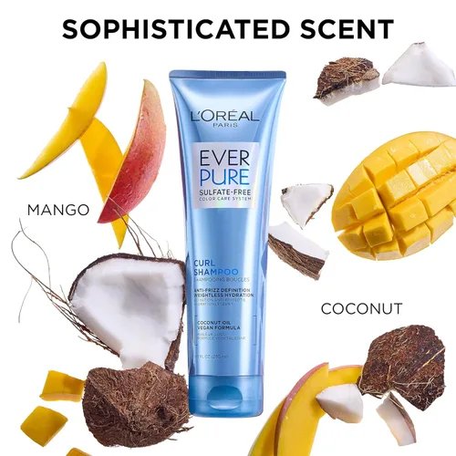 Vista 6 de L'Oreal Paris - Shampoo L'Oréal Paris EverCurl Hydracharge sin sulfato, con aceite de coco, 250 ml -, Set de champú y acondicionador, Juego