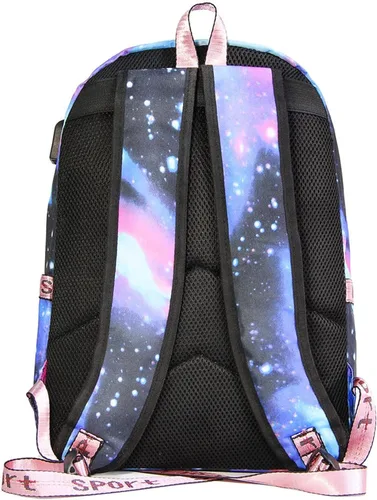 Vista 6 de XMTIHE Kids Boys Cristiano Ronaldo Novelty Backpack,Canvas Backpack with USB Charging Port for School Travel