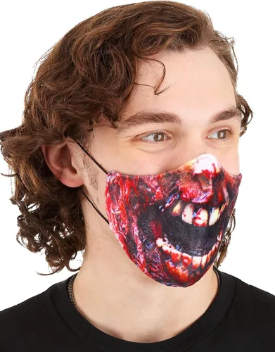 Vista 3 de elope Máscara facial sublimada de zombi para adultos estándar