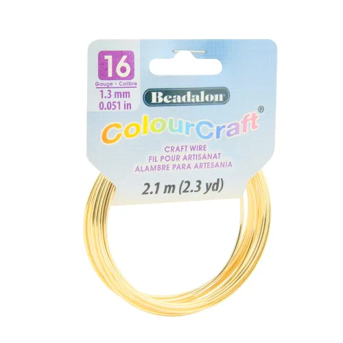 Vista 3 de Beadalon ColourCraft - Alambre calibre 16, chapado en oro, chapado en plata, bobina de 2.3 yardas