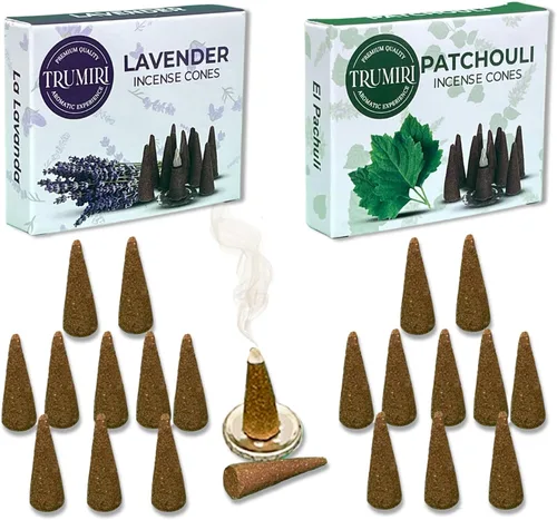 Vista 39 de TRUMIRI Conos de Incienso - Paquete Combo de 20 Conos de Incienso - 10 Cedro + 10 Pino - Conos de Incienso - Conos de Incienso Perfumados - Aromas