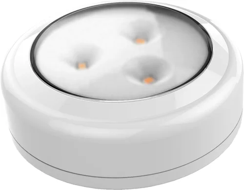 Brilliant Evolution - Luz LED inalámbrica de disco | Funciona con control remoto | Para debajo de gabinetes, luz de armario | Alimentada por batería