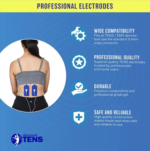 Vista 4 de HiDow - Electrodos TENS de repuesto compatibles, almohadillas de electrodo de alta calidad para unidades Hi-Dow TENS, 5 pares de electrodos